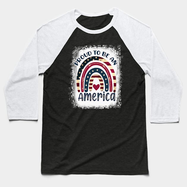 Merica Rock Sign 4th of July Vintage American Flag Retro USA Baseball T-Shirt by peskyrubeus